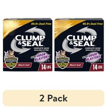 Clump  Seal Cat Litter, 14lb 2pk, Multi-Cat, Odor Control
