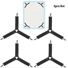 Sheet Grippers Bed/Mattress 4 x Sheet Clip on Grip Straps secure holder Fastener