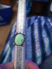 STERLING SILVER LIGHT GREEN TURQUOISE RING SOUTHWEST