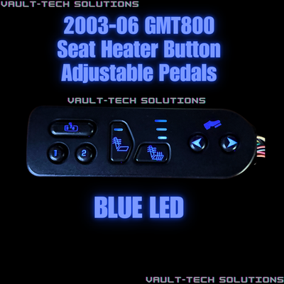 #ad Driver Heated Seat Switch with Adjustable Pedals Silverado Sierra Blue LED 03 06 $68.99