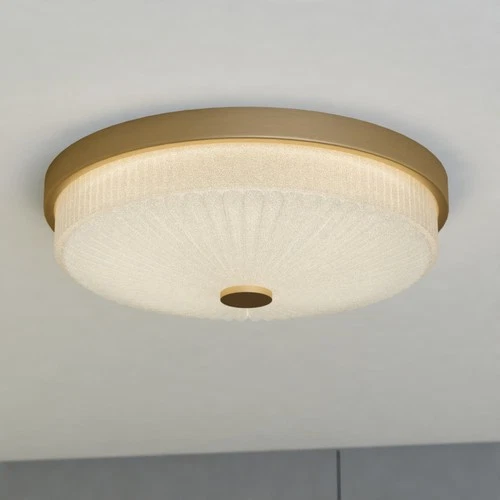 Vaxcel Lighting C0325 Preston 13"W LED Flush Mount Drum Ceiling - Brass - Picture 12 of 12