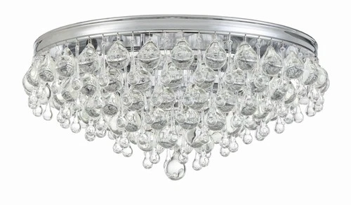 Crystorama Lighting Group 138 Calypso 6 Light 20"W Flush Mount - Chrome - Picture 11 of 12
