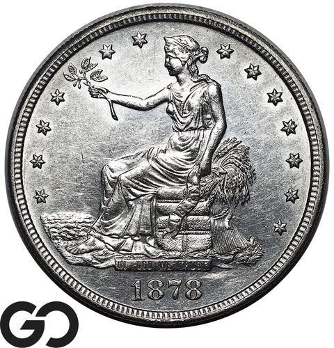 1878-S Trade Dollar, Great Strike, BU++, Tough This Nice