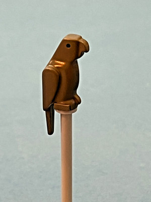 LEGO Animal Dark Gray Bird Parrot with Large Beak #27063-Minor Scratches