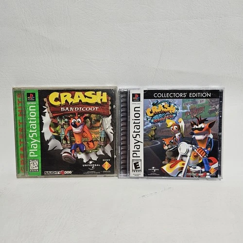 Crash Bandicoot 2 & Crash Bandicoot Warped PlayStation 1 PS1 Game Lot Bundle 2