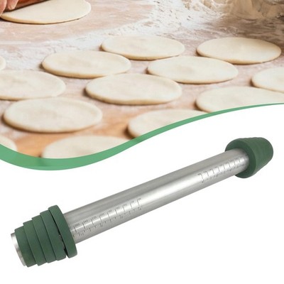 Edelstahl-Nudelholz, Backrolle für Kekse, Tortenkruste, Knödel