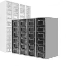 24-Drawer Heavy-Duty Metal Parts Cabinet – Bolt and Nut Organizer with Clear PS