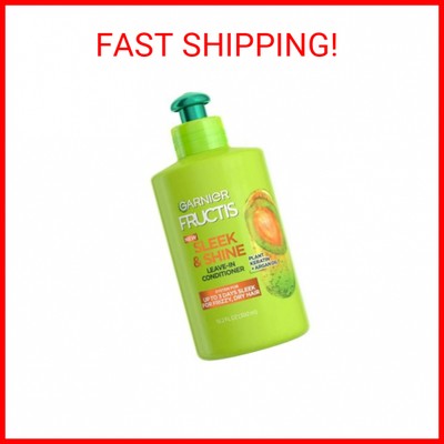 Garnier Fructis Sleek & Shine Leave-In Conditioning Cream for Frizzy, Dry Hair, 