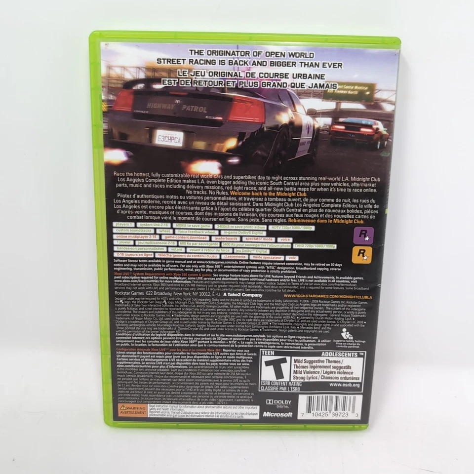 Xbox 360 Lot: Midnight Club Los Angeles, MX vs ATV Alive, Need for Speed Rivals - Image 3 of 4