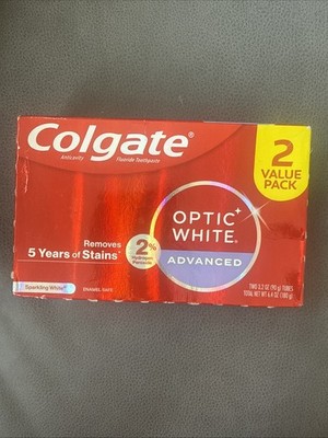 Colgate Optic White Advanced Toothpaste 2 Value Pack