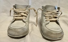 Edwards White Leather Lace-Up Children's Vintage Shoes Size 4.5C Width C
