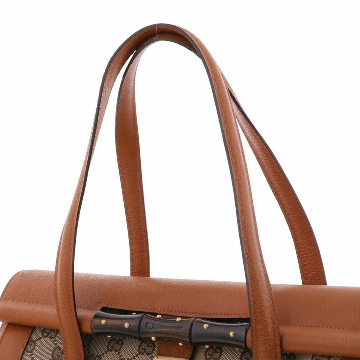 Gucci Bamboo Mini Boston Bag GG Canvas 114993  Beige Brown Leather Women's Japan thumbnail 15