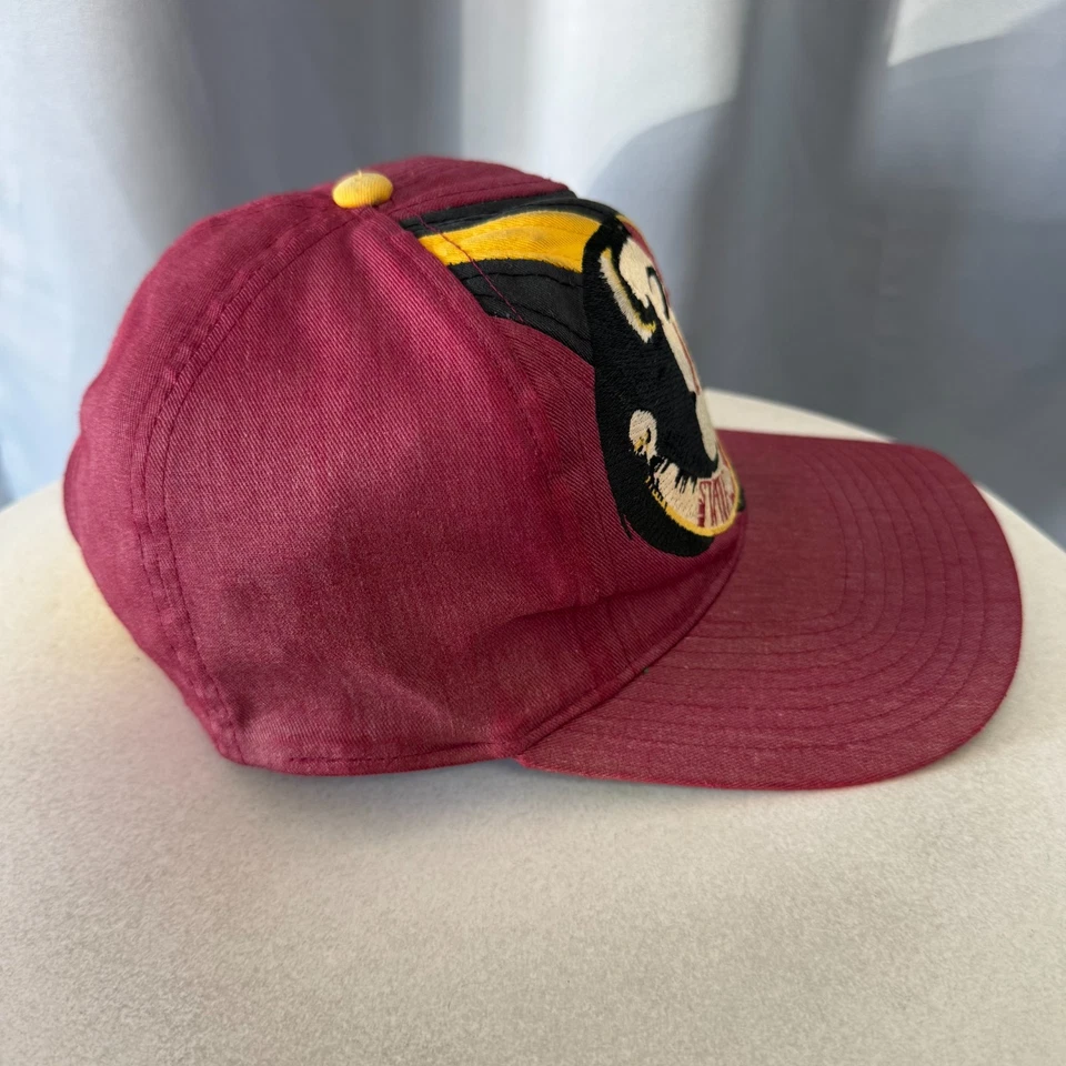 Sombrero bordado vintage años 90 Florida FSU Seminoles NCAA para hombre Snapback rojo Foto 4 de 4