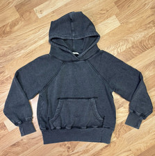 Free People Gray Fleece Hooded Pullover Hoodie Pockets Charcoal Women S/P