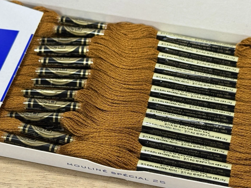 ✅2 Boxes ✅DMC 25 EMBROIDERY FLOSS ✅MOULINE ✅FRANCE ✅100% COTTON ✅#780 - Image 2 of 4