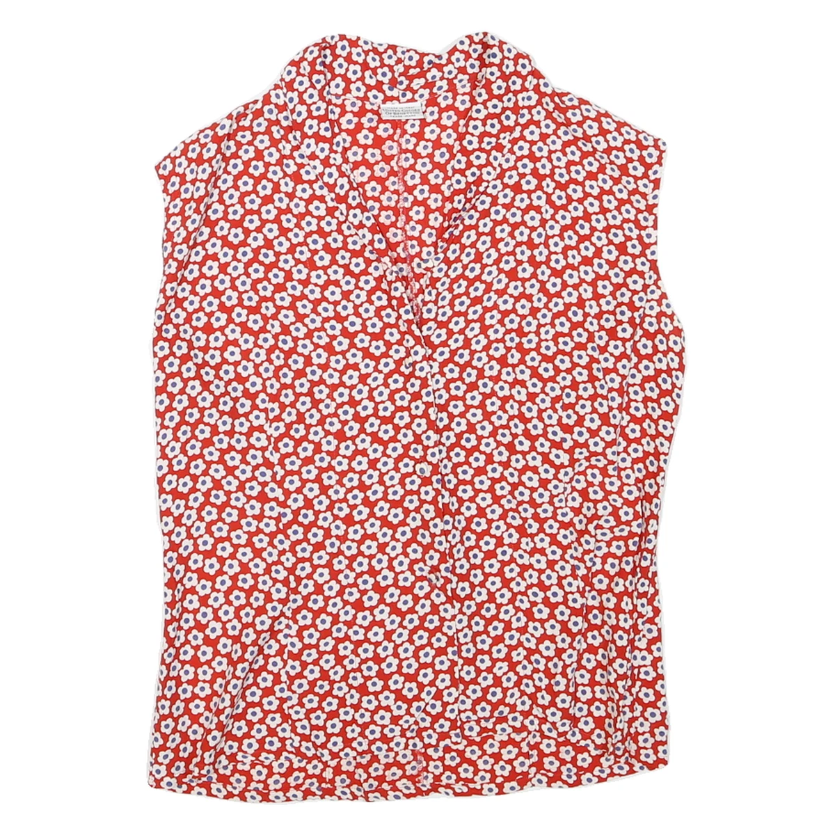 Camicia Donna Taglie Forti Love Fashion - Maniche Corte Stampa Floreale Rossa - Casual