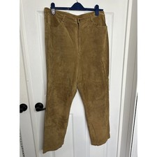 Y2k Leather Suede Pants Size 16 Lined Straight Leg High Rise Pockets Vintage