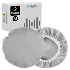 Geekria 2 Pairs Washable Headphone Covers M / Grey