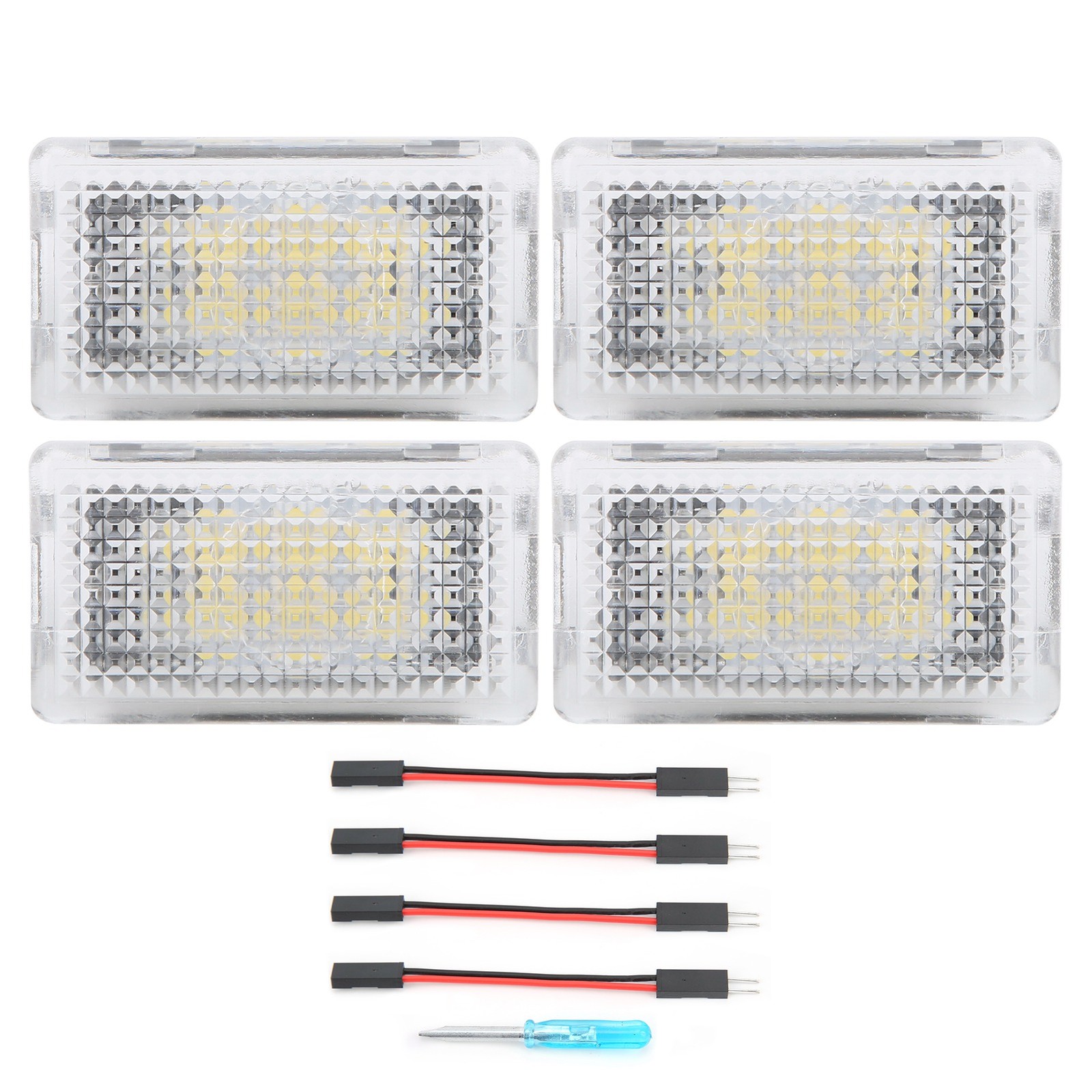 4pcs Car Footwell Light Ultra Bright Atmosphere Lamp For
