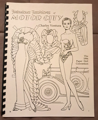 FABULOUS FASHIONS OF MOTOR CITY, 1996 Paper Doll Conv. Charles Ventura SIGNED