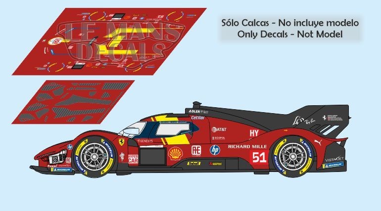 Lot De 7 Autocollants 24 Heures Du Mans 2025 - Stickers Auto Divers