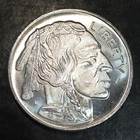 1oz Silver Bullion Buffalo and Indian Style WE COMBINE SHIPPING #R853
