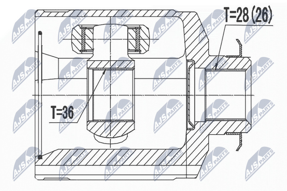 ✅Fits NTY NPW-HY-528 INNER CV JOINT ⭐UK Seller⭐ - Image 6