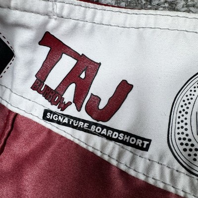 Billabong Board Shorts Mens 38 Red Taj Burrow Poker Card Y2K Surf