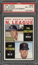 1964 Topps N.L. Rookies Phil Gagliano Cap Peterson #568 PSA 8 NM-MT 