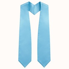 Light Blue Graduation Stole - Light Blue College High School Stoles