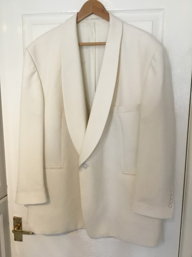**WILVORST** HERREN,s Smoking Elfenbein Dinner Sakko Brustumfang 48 Zoll Rollkragen