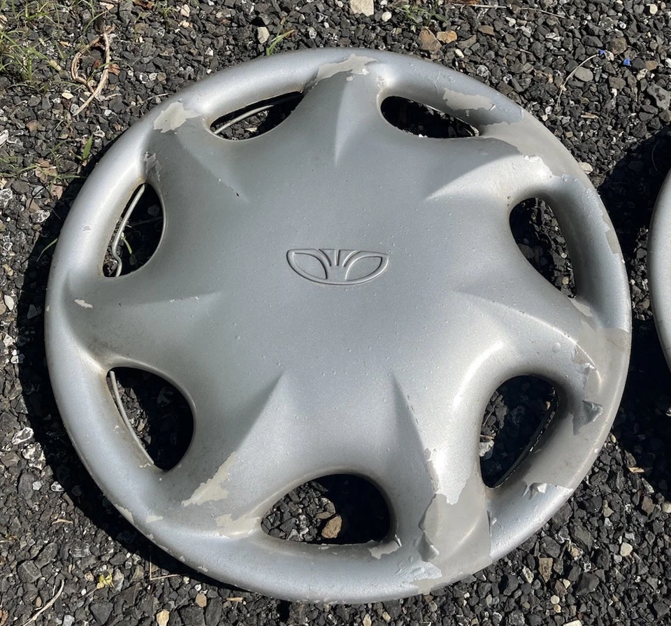 Juego de 4 tapacubos de cubierta de rueda Daewoo Lanos 1998-2002 originales 96269528 Foto 2 de 4
