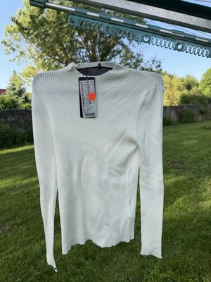 FB Sister Jumper S White New Knitwear Turtleneck