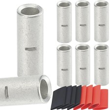 SVAAR 8PCS 2 Gauge Non Insulated Butt Connectors 2 AWG Uninsulated Butt Splic