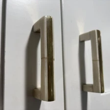 CB2 Art & Decor Hardware Real Bone & Brushed-Gold cabinet Pulls 3” Hole2Hole