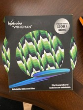 Waboba Wingman Silicone Disc - GREEN Flying Disk - Flies over 130ft  40m P18