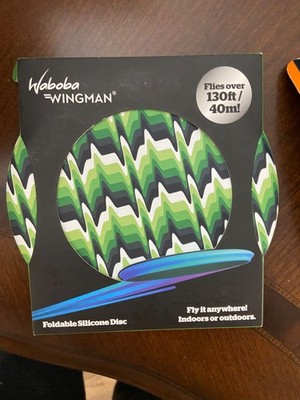Waboba Wingman Silicone Disc - GREEN Flying Disk - Flies over 130ft !! 40m