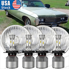 4pcs 5.75 5 34 Led Headlights Hi-lo Sealed Beam For Chevy Impala El Camino