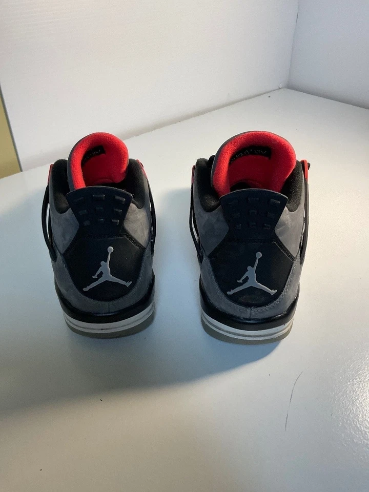 Air Jordan 4 Retro Infrared GS Youth Size 5.5Y 408452-061 Gray Red - Image 2 of 4