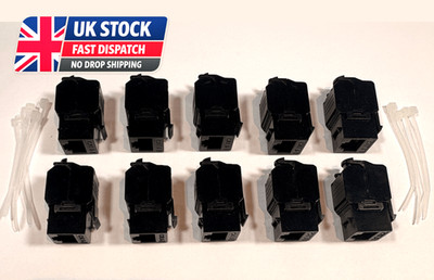Kauden Cat5e/Cat6 ungeschirmte RJ45 Keystone Buchse werkzeuglos - 10er Pack