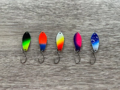 TROUT AREA BAIT'S 5er Forellenblinker Set, 2,5g, wie Dohna, Spoon, Japanblinker, Trout Area, Glow