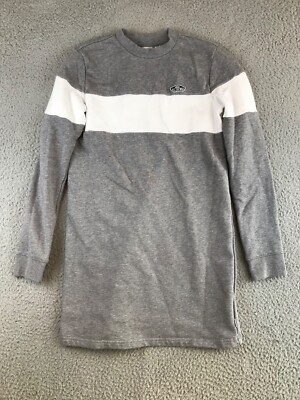 VANS Wild Bunch Sweatshirt Dress Women's XS Gray Long Sleeve Crew Neck Logo  | eBay