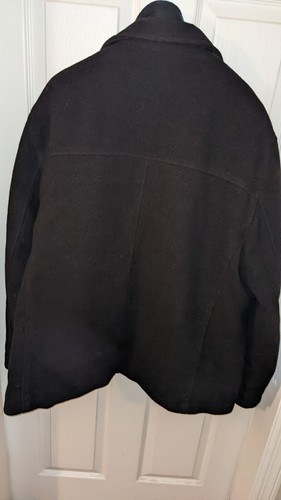 Dockers Black Polyester Lined Wool Full Zip Jacket Size Men's 2XL XXL Korea - Picture 6 of 11