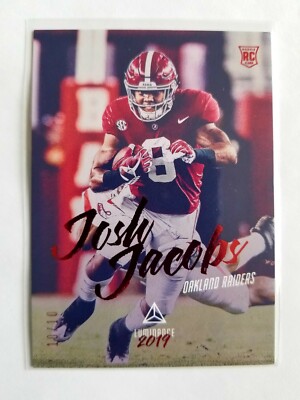 2019 PANINI LUMINANCE RED JOSH JACOBS RC!! 10/10!! 1/1?? ONLY 10 EXIST!! ROY!!