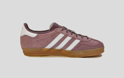 ADIDAS GAZELLE INDOOR PURPLE/WHITE SZS 7 7.5 8 8.5 9 9.5 10.5 11