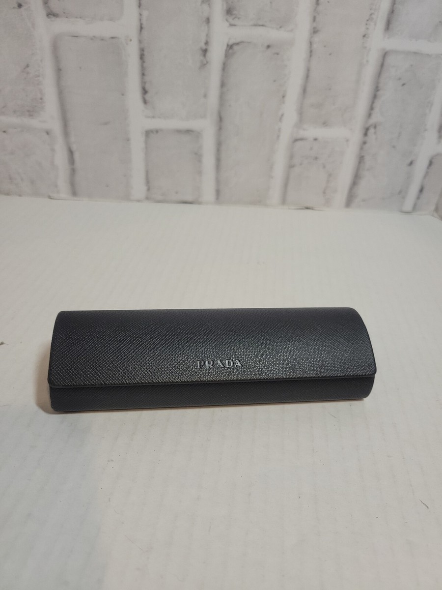 Prada Saffiano Black Eyeglasses Rectangular Small Hard Case  display picture 3