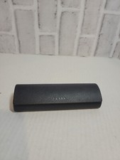 Prada Saffiano Black Eyeglasses Rectangular Small Hard Case Magnetic Closure