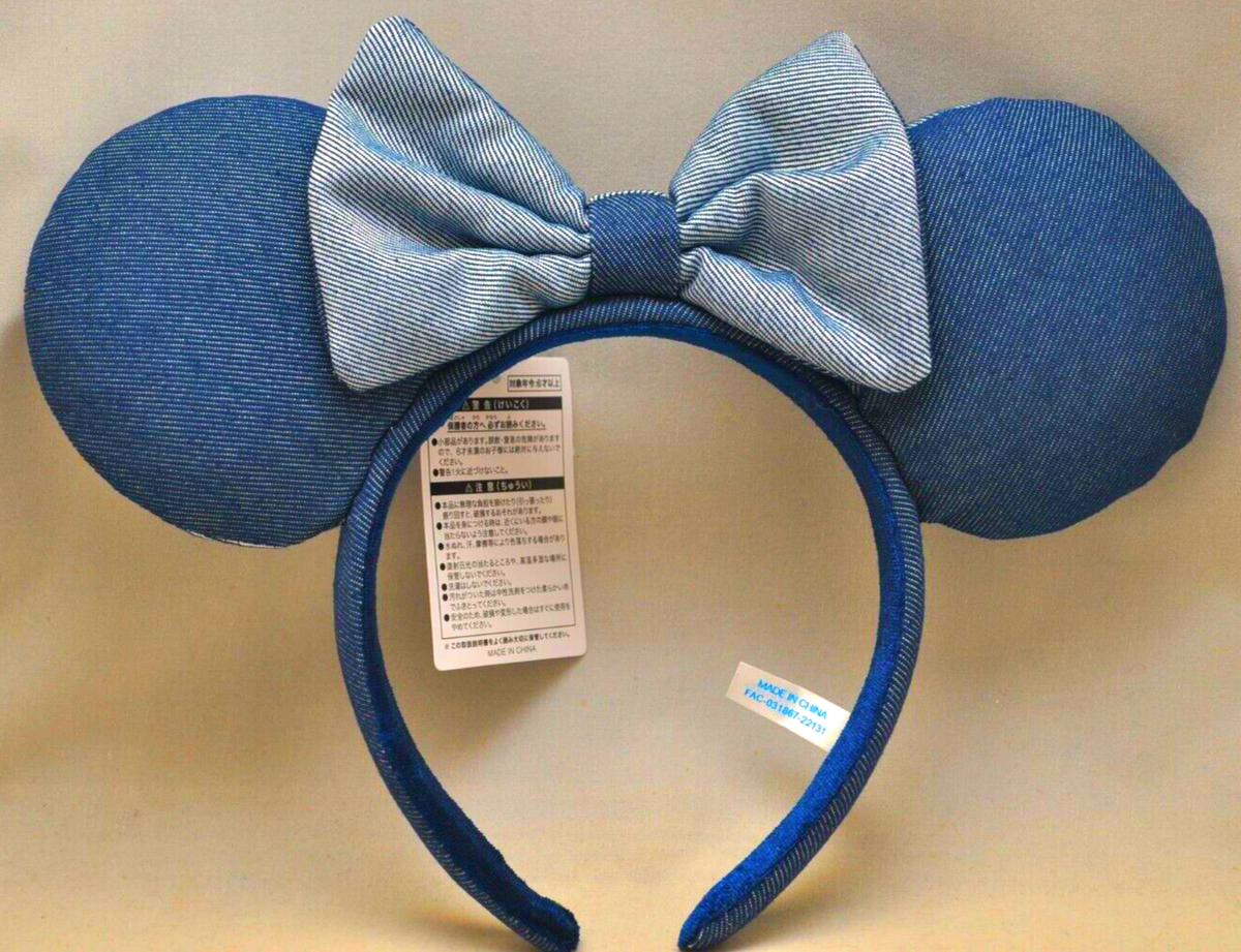 Denim Minnie Ears New Denim Ears available at Shanghai Disneyland! These ears  main image 3