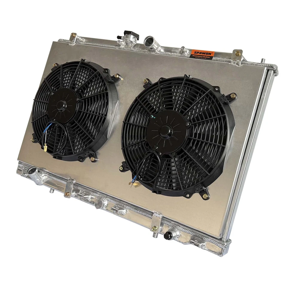 Radiador de aluminio Fit 2001-2003 Acura CL TL Type-S 3,2 L V6 J32A2 + cubierta del ventilador MT Foto 3 de 4