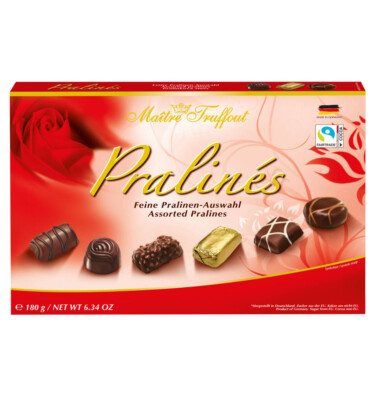 9002859087271 MaitreTruffout Assorted Pralines Red 180 g GUNZ - Fine european fo